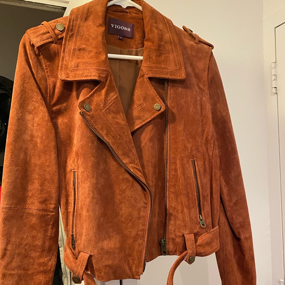 Suede leather jacket like new